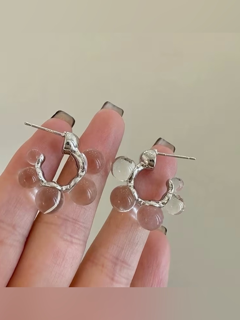 NEW! Elegant Bubble Hoop Earrings. Unique Clear Bubbles Earrings 🫧